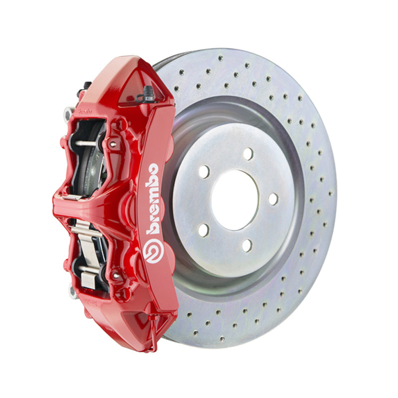 Camaro Brembo GT 6-piston front kit, red caliper, 355mm drilled 1-piece disc