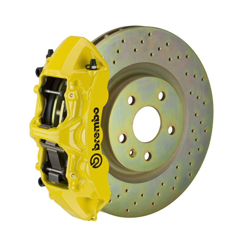 Camaro Brembo GT 6-piston front kit, yellow caliper, 355mm drilled 1-piece disc