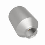 MagnaFlow 5551209 universal catalytic converter, rear three-quarter view of the turntable spin