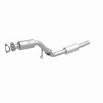 MagnaFlow 5461904 carb direct-fit catalytic converter, front three-quarter view of the turntable spin