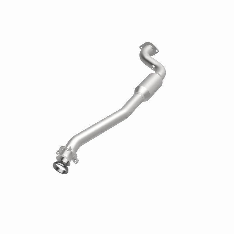 MagnaFlow 5491966 carb direct-fit catalytic converter, opposite front three-quarter view of the turntable spin