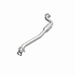 MagnaFlow 5491966 carb direct-fit catalytic converter, opposite front three-quarter view of the turntable spin