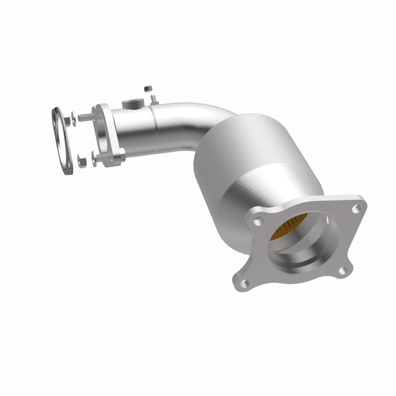 MagnaFlow 5481621 carb direct-fit catalytic converter, opposite side view of the turntable spin