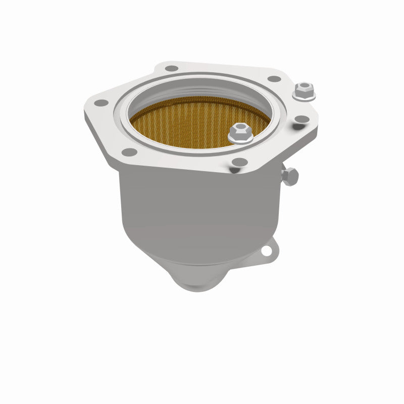 MagnaFlow 5582842 carb direct-fit catalytic converter, opposite side view of the turntable spin