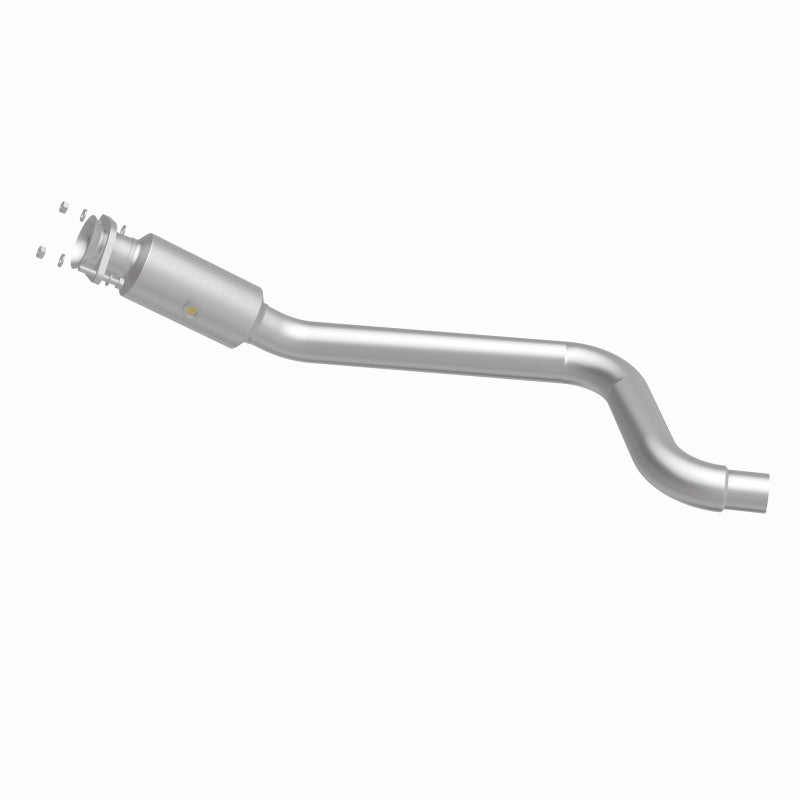 MagnaFlow 5561400 carb direct-fit catalytic converter, side view of the turntable spin
