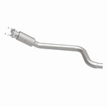 MagnaFlow 5561400 carb direct-fit catalytic converter, side view of the turntable spin