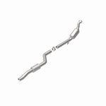 MagnaFlow 5561569 carb direct-fit catalytic converter, rear view of the turntable spin