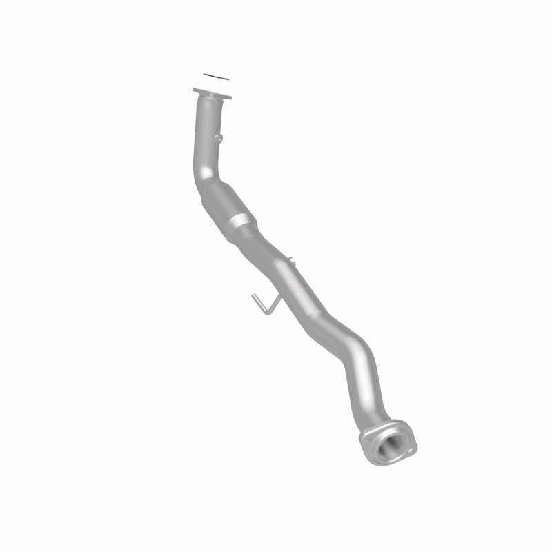MagnaFlow 5451641 carb direct-fit catalytic converter, rear three-quarter view of the turntable spin