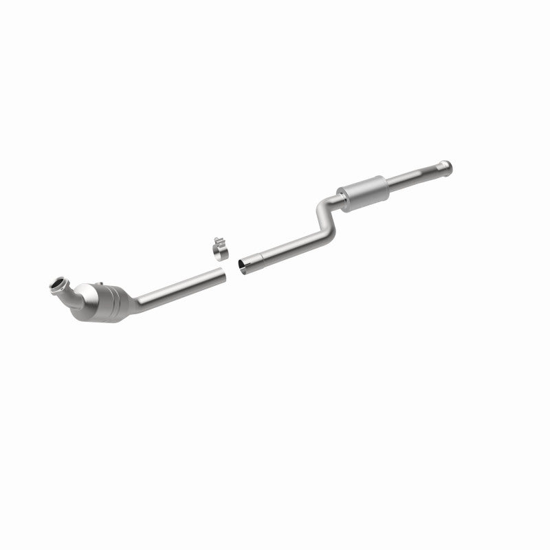 MagnaFlow 5461916 carb direct-fit catalytic converter, front three-quarter view of the turntable spin