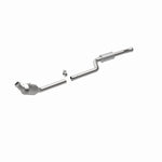 MagnaFlow 5461916 carb direct-fit catalytic converter, front three-quarter view of the turntable spin