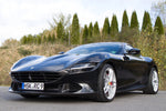 Ferrari Roma front three-quarter with Capristo carbon bumper