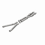 MagnaFlow 5421094 carb direct-fit catalytic converter, rear view of the turntable spin