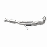 MagnaFlow 52160 oem grade direct-fit catalytic converter, opposite rear three-quarter view of the turntable spin