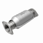 MagnaFlow 4481614 carb direct-fit catalytic converter, rear view of the turntable spin