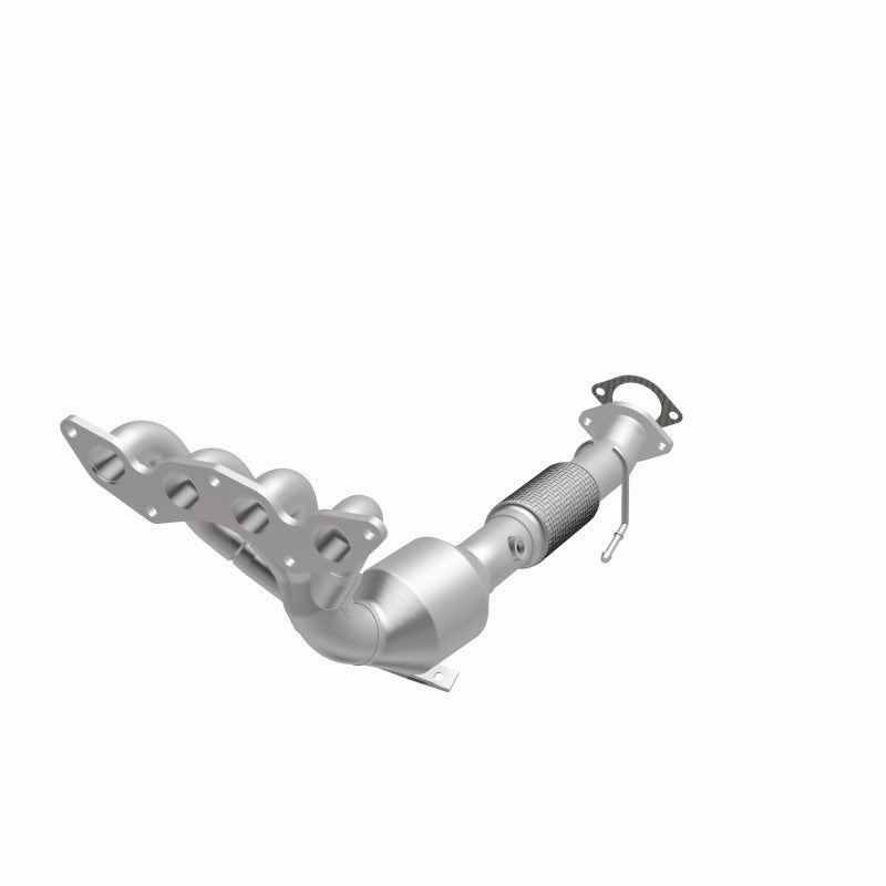 MagnaFlow 5531253 carb manifold converter, opposite front three-quarter view of the turntable spin