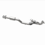 MagnaFlow 280403 oem grade direct-fit catalytic converter, opposite rear three-quarter view of the turntable spin