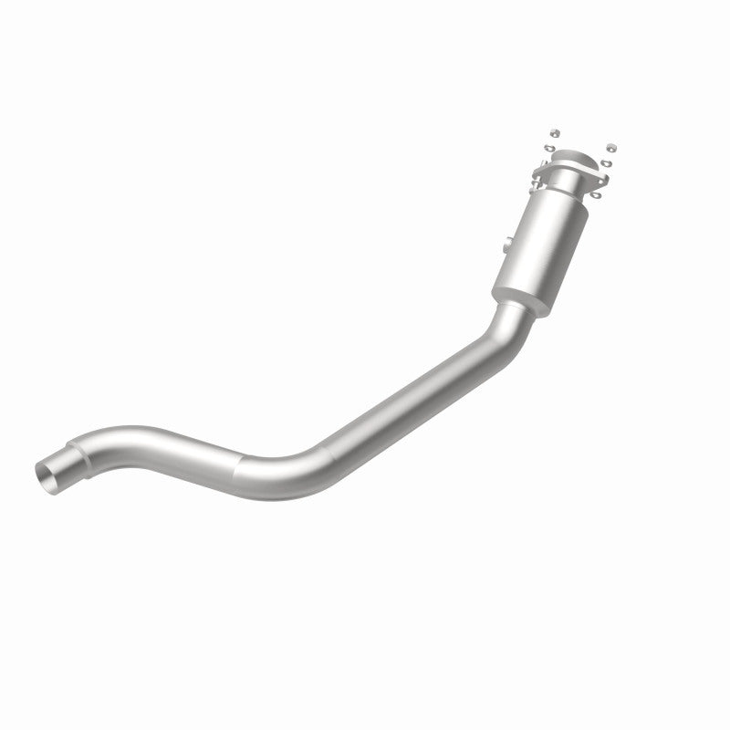 MagnaFlow 5561400 carb direct-fit catalytic converter, rear view of the turntable spin
