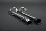 Capristo Ferrari 360 cat spare pipes with O2 sensor bungs, angled view