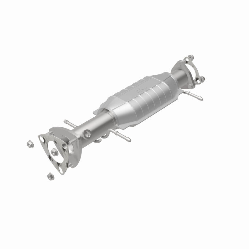MagnaFlow 4451497 carb direct-fit catalytic converter, rear view of the turntable spin