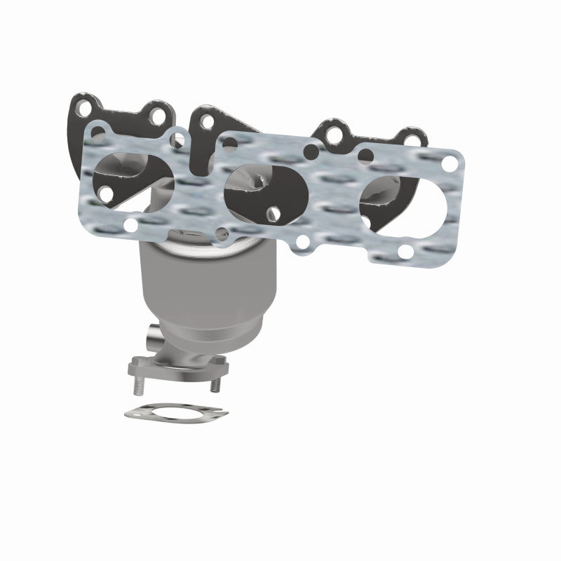 MagnaFlow 52743 oem grade manifold converter, side view of the turntable spin