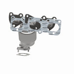 MagnaFlow 52743 oem grade manifold converter, side view of the turntable spin