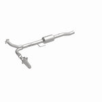 MagnaFlow 4451280 carb direct-fit catalytic converter, front three-quarter view of the turntable spin