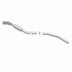 MagnaFlow 5551067 carb manifold converter, side view of the turntable spin