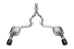 Corsa 2024 Ford Mustang GT Coupe 3in Xtreme Cat-Back Exhaust - 4.5in Carbon Fiber Tips