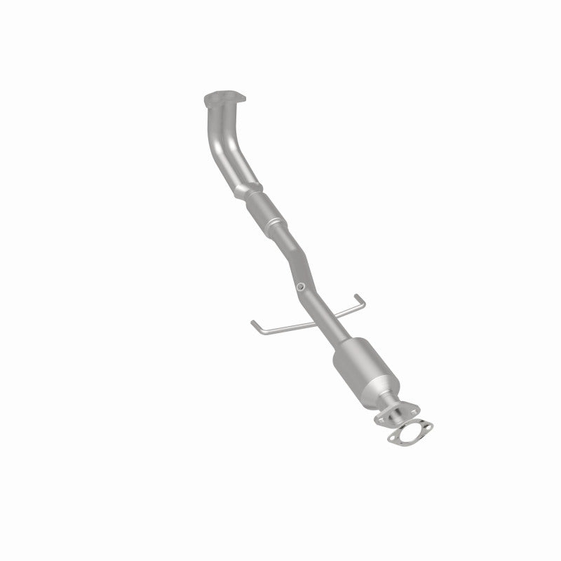 MagnaFlow 21-374 oem grade direct-fit catalytic converter, rear three-quarter view of the turntable spin