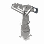MagnaFlow 5531267 carb manifold converter, opposite rear three-quarter view of the turntable spin