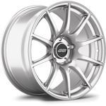 Silver alloy wheel with multi-spoke design and center cap, shown at angle on white background - APEX Wheels wheel for 18x10.5 ET44 5x130 - Race Silver