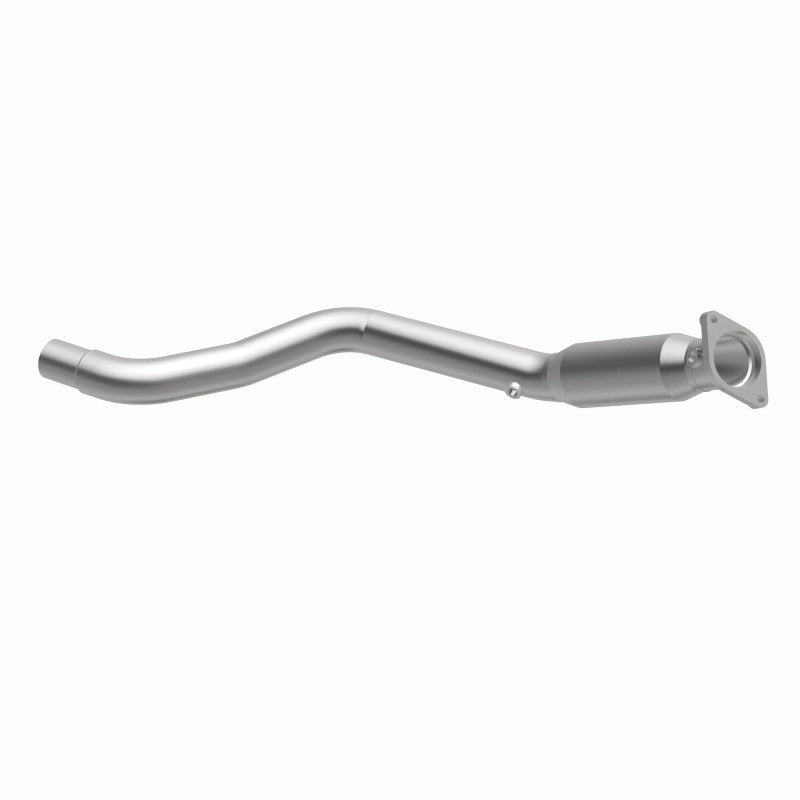 MagnaFlow 4561964 carb direct-fit catalytic converter, opposite front three-quarter view of the turntable spin