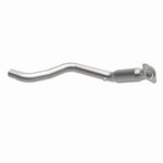 MagnaFlow 4561964 carb direct-fit catalytic converter, opposite front three-quarter view of the turntable spin