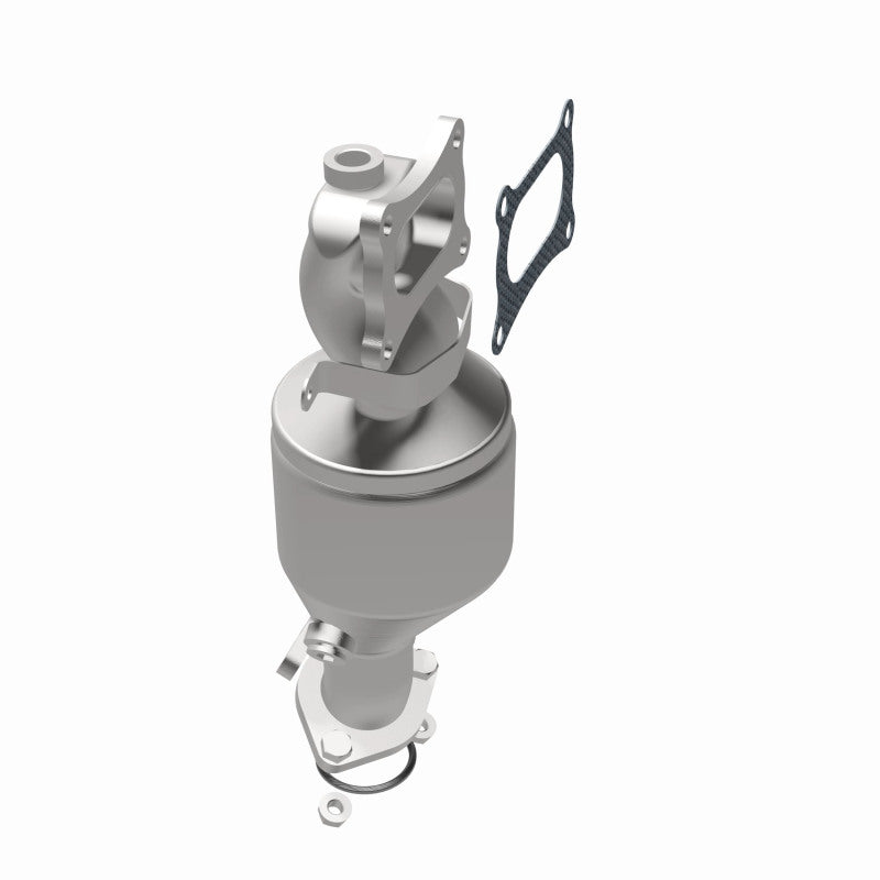 MagnaFlow 5531893 carb manifold converter, opposite rear three-quarter view of the turntable spin