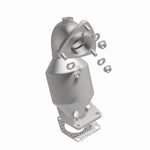 MagnaFlow 5411782 carb direct-fit catalytic converter, front three-quarter view of the turntable spin