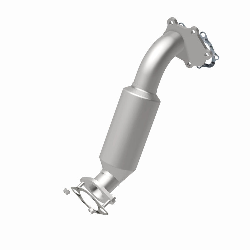 MagnaFlow 5481416 carb direct-fit catalytic converter, rear view of the turntable spin