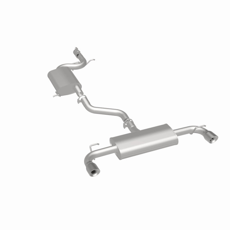 BRExhaust 106-0928 direct-fit exhaust kit, rear three-quarter view of the turntable spin