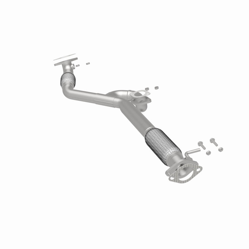 BRExhaust 107-0167 exhaust pipe, rear three-quarter view of the turntable spin