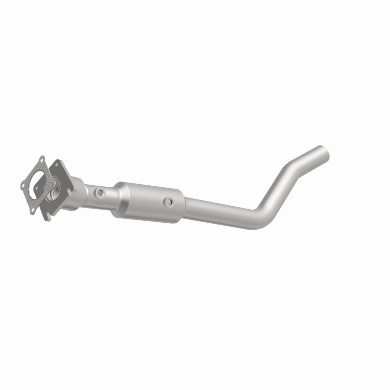 MagnaFlow 21-461 oem grade direct-fit catalytic converter, front three-quarter view of the turntable spin