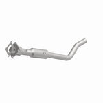 MagnaFlow 21-461 oem grade direct-fit catalytic converter, front three-quarter view of the turntable spin