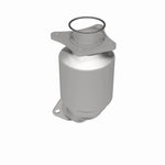 MagnaFlow 5582322 carb direct-fit catalytic converter, rear three-quarter view of the turntable spin