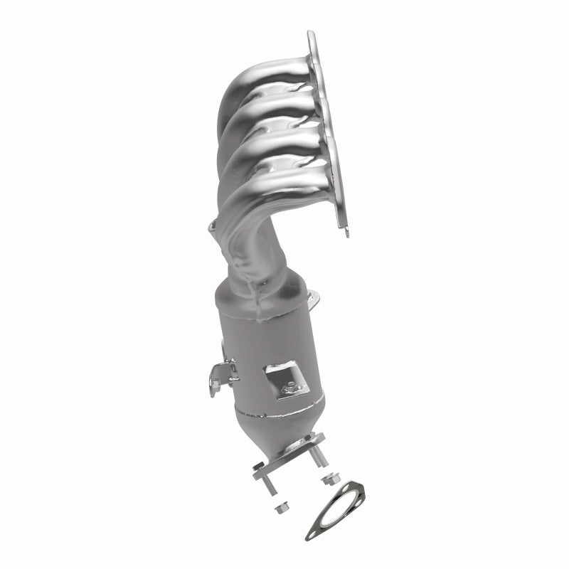 MagnaFlow 5531145 carb manifold converter, opposite side view of the turntable spin