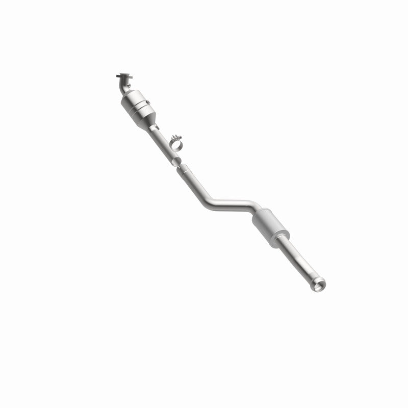 MagnaFlow 5461916 carb direct-fit catalytic converter, rear three-quarter view of the turntable spin