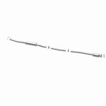 MagnaFlow 557998 carb direct-fit catalytic converter, opposite rear three-quarter view of the turntable spin