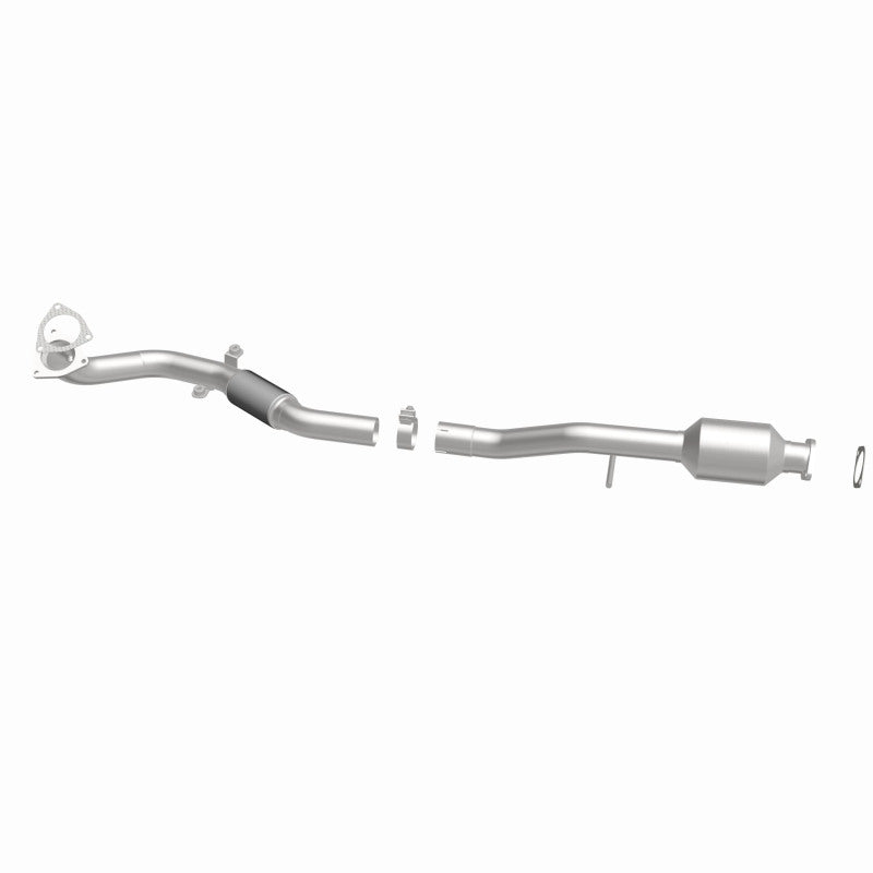 MagnaFlow 52906 oem grade direct-fit catalytic converter, side view of the turntable spin