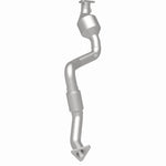 MagnaFlow 5481943 carb direct-fit catalytic converter, rear three-quarter view of the turntable spin