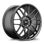 Dark gunmetal alloy wheel with multi-spoke design, center cap with Apex logo, five bolt pattern - APEX Wheels wheel for 18x8.5 ET40 5x120 - Satin Black