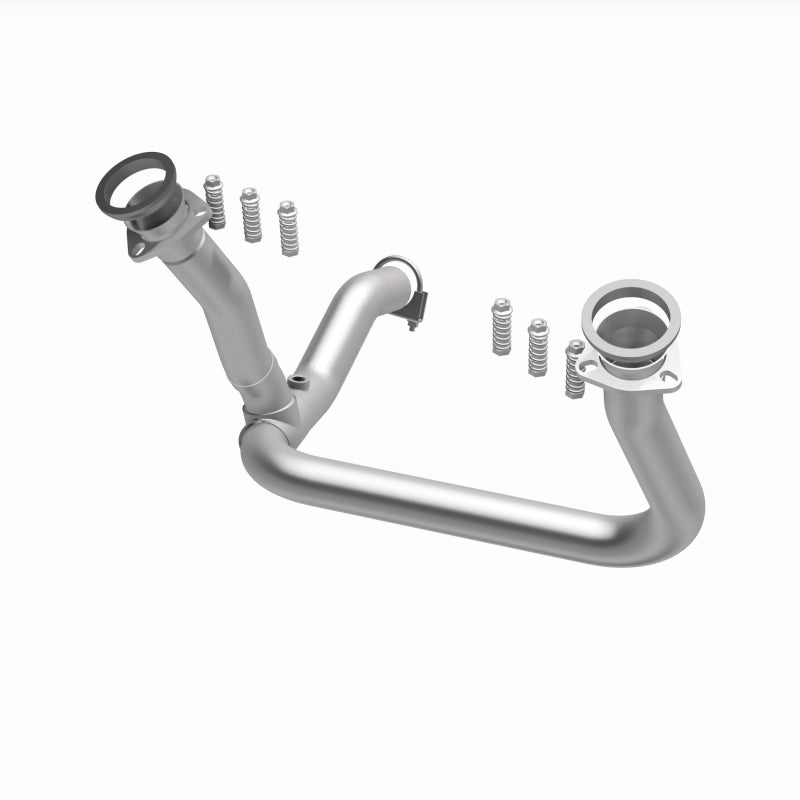 BRExhaust 107-0176 exhaust pipe, opposite front three-quarter view of the turntable spin