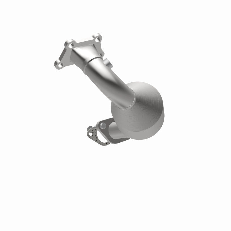 MagnaFlow 551184 carb direct-fit catalytic converter, rear view of the turntable spin