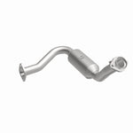 MagnaFlow 5451677 carb direct-fit catalytic converter, front three-quarter view of the turntable spin